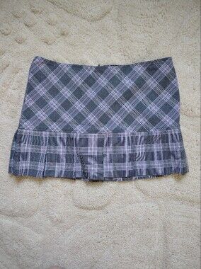 ☀️5/$25☀️ Tracy Evans Size 11 Plaid Pleated Hem Schoolgirl Mini Skirt Y2K